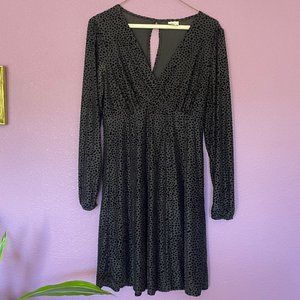 Velvet Polka Dot Dress